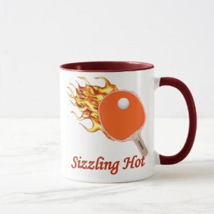 Sizzling av den hoade flammande pingen Pong Mugg