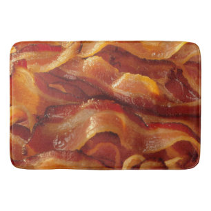 Sizzling av remsor av bacon badrumsmatta