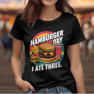 Sizzling Burger Delight with Golden Fries and Refc T Shirt