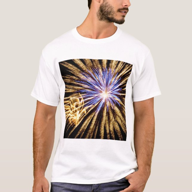Sizzling Fireworks-Visning T Shirt (Framsida)