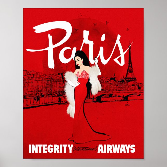 Sizzling in Paris konsttryck Poster (Framsidan)