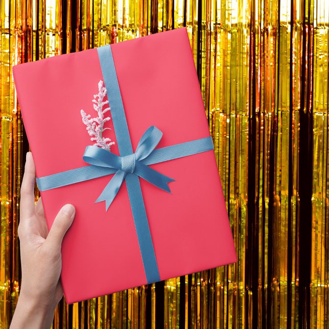 Sizzling Red Solid Färg Presentpapper (Skapare uppladdad)