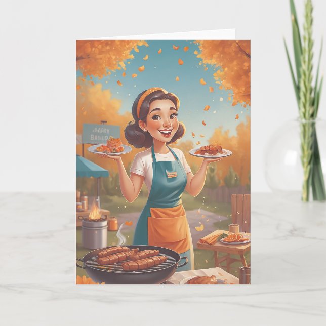 Sizzling Summer Birthday Kort (Framsida)