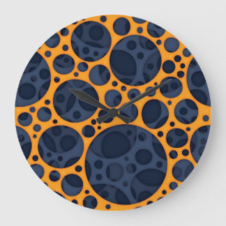 Sizzling Trippy Abstrakt Lava Hål Design Mönster Stor Klocka