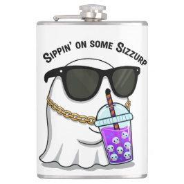 Sizzurp Ghost Kawaii Flask Fickplunta