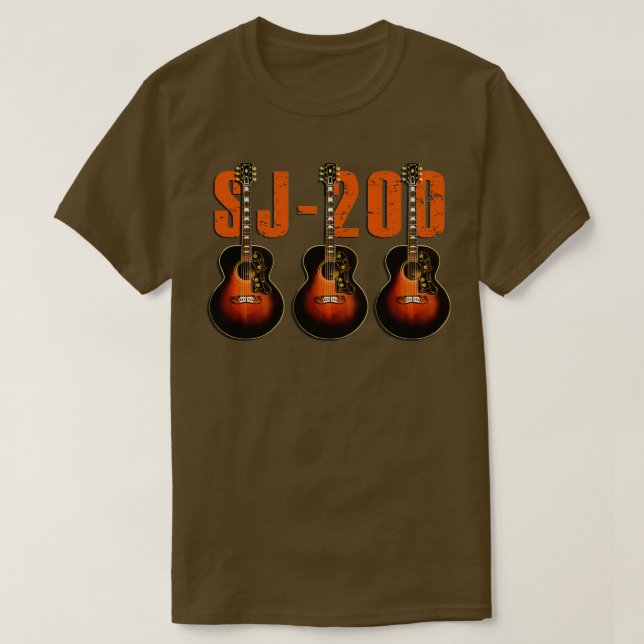 SJ200-Vintagens gitarr T Shirt (Design framsida)