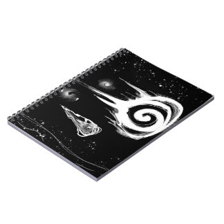 SJ negativa spiral-teckningsavtryck Anteckningsbok