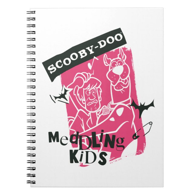 Sjaggy och Scooby-Doo Meddling Kids Punk Outline Anteckningsbok (Framsidan)