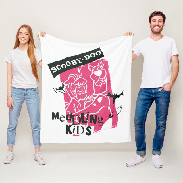 Sjaggy och Scooby-Doo Meddling Kids Punk Outline Fleecefilt (På plats)