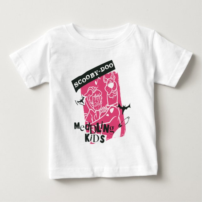 Sjaggy och Scooby-Doo Meddling Kids Punk Outline T Shirt (Framsida)