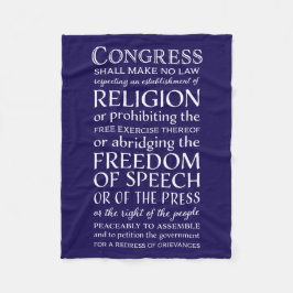 Sjal dig i den första rättelsen - åsiktsfrihet fleecefilt