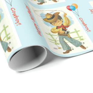 Sjal för Cowboyfödelsedaggåva Presentpapper