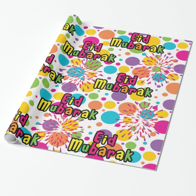Sjal för Eid Mubarak stänkgåva Presentpapper (Utrullad)