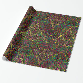 Sjal för gåva för exotisk paisley boho damastast presentpapper