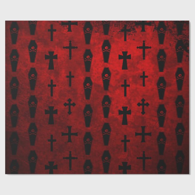 Sjal för gåva för Goth vampyrkista Presentpapper (Platt)