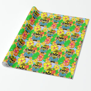 Sjal för gåva för Retro tikihula som hawaiansk Presentpapper