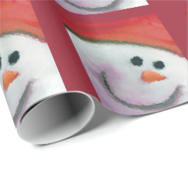 Sjal för jul för barnsnöman presentpapper