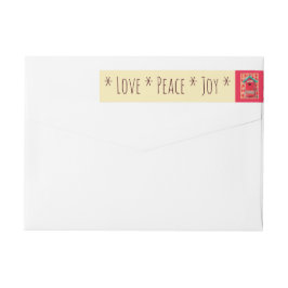 Sjal för julfågelhus runt om etikett