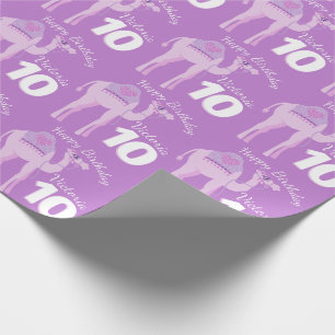 Sjal för mönster för födelsedag för kamel fö presentpapper