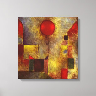 Sjal för Paul Klee röd ballongkanfas Canvastryck