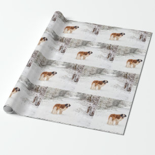 Sjal för St Bernard hundjul Presentpapper