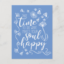 'Själ Glad' anpassa bakgrundsfärg Postkort Vykort