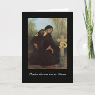 Själamässor - katolskt sympatikort - Bouguereau Kort