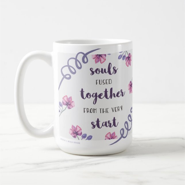 själar som flimmerats ihop redan från början kaffemugg (Vänster)