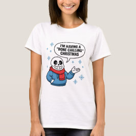 Själariskt jul kul skelett högtidlig dekoration t shirt