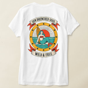 Själen soldränkt Havsfröken Vild & Fri Ocean Kon T Shirt