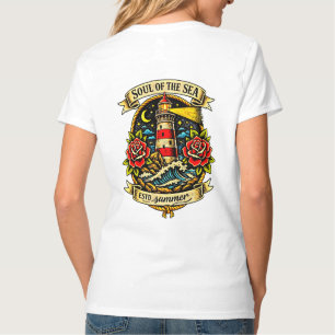 Själens Hav Gammaldags Sjömanstatuering för Kvinno T Shirt