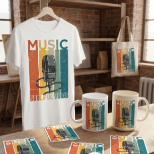 SJÄLFULL RÖST VINTAGE MUSIK DESIGN T SHIRT