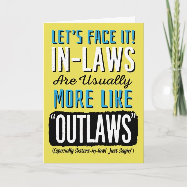 Själlskapets födelsedag, Lusj, mer som Outlaw! Kort (Framsida)