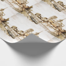 Sjalpapper med "den Notre Dame domkyrkan" avbildar