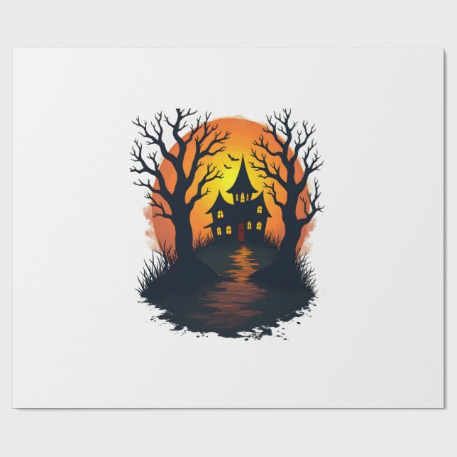 Själsdjungel � Kuslig Halloween Natur T-Shirt Presentpapper (Platt)