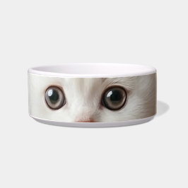 Själsfull blick: minimalistisk vit kattunge kerami