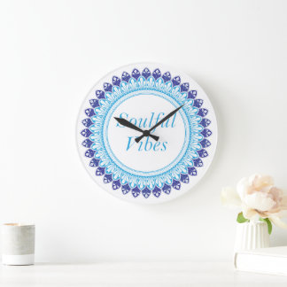 Själsfull mandala stor klocka