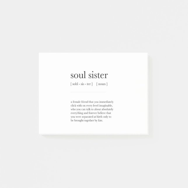 själssysterdefinition: lexikon konst Deco Post-it Block (Framsida)