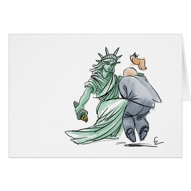 Själv - försvarfrihet hälsningskort (Framsidan Horizontal)