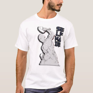 Själv gjord muskelutslagsplats t-shirt