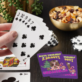 SJÄLV HAR DU EN GROOVY CHRISTMAS Lustig 70:S stil Casinokort
