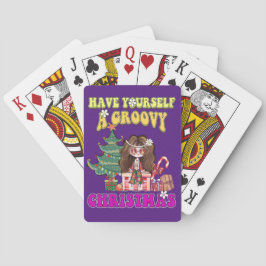 SJÄLV HAR DU EN GROOVY CHRISTMAS Lustig 70:S stil Casinokort