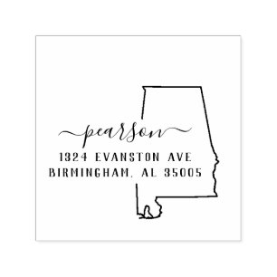 Själv-Inking för Alabama returadressfrimärke Självfärgande Stämpel