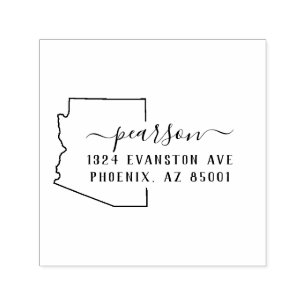Själv-Inking för Arizona returadressfrimärke Självfärgande Stämpel