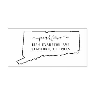 Själv-Inking för Connecticut returadressfrimärk Självfärgande Stämpel