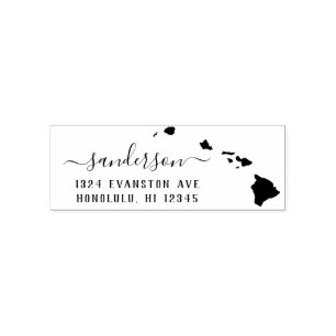Själv-Inking för Hawaii returadressfrimärke Självfärgande Stämpel