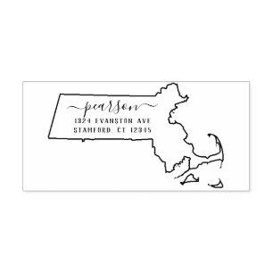 Själv-Inking för Massachusetts returadressfrimä Självfärgande Stämpel