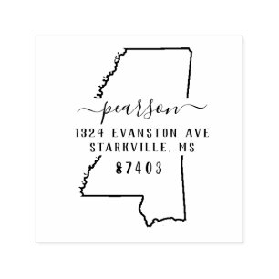 Själv-Inking för Mississippi returadressfrimärk Självfärgande Stämpel