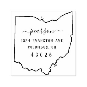 Själv-Inking för Ohio returadressfrimärke Självfärgande Stämpel