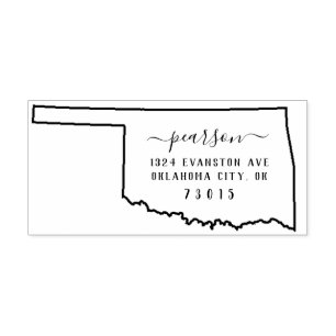 Själv-Inking för Oklahoma returadressfrimärke Självfärgande Stämpel